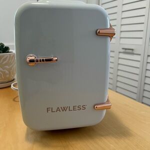 LAWLESS White and Rose Gold Mini Fridge
